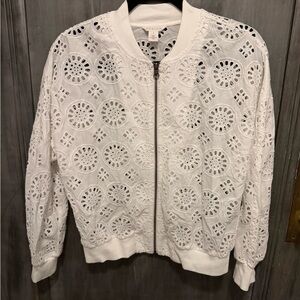 Caslon Women's Cream Bomber Jacket